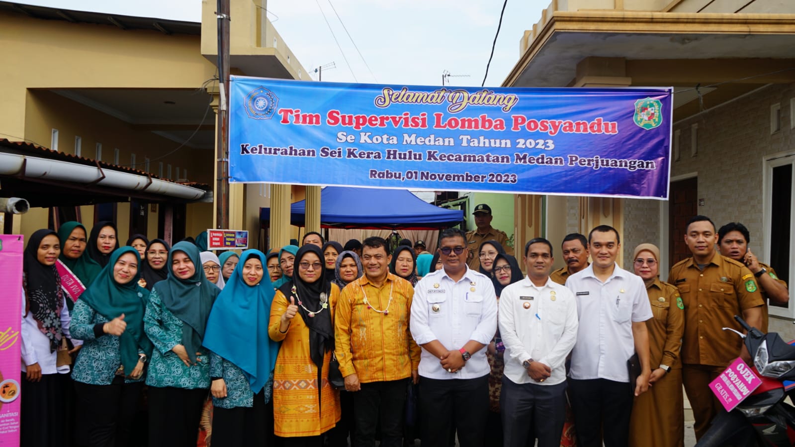 Tim PKK Kota Medan melakukan Supervisi dan Penilaian Lomba Posyandu dalam rangka Kegiatan PKK se-Kota Medan Tahun 2023 di Posyandu Nusa Indah 3 Kel. Sei Kera Hulu Kec. Medan Perjuangan pada Rabu (01/11)